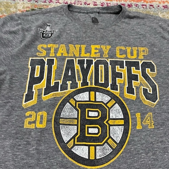 Stanley Cup Playoffs 2014 NFL Hockey Boston Bruins SOFT Graphic Tee Tshirt - Picture 6 of 9